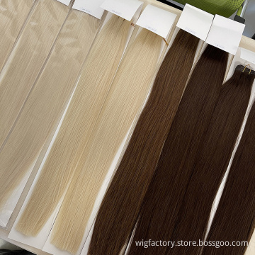 100 human machine double weft hair extensions weft flat, double drawn cuticle aligned remi flat weft hair,flat weft indian hair